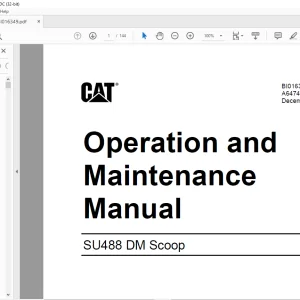 Cat SU488 DM Scoop Operation & Maintenance Manual BI016349 - PDF DOWNLOAD