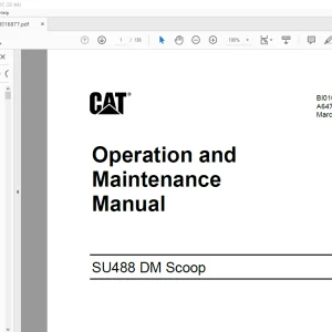 Cat SU488 DM Scoop Operation & Maintenance Manual BI016877 - PDF DOWNLOAD