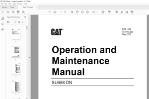 Cat SU488 DN Operation & Maintenance Manual BI001974 - PDF DOWNLOAD