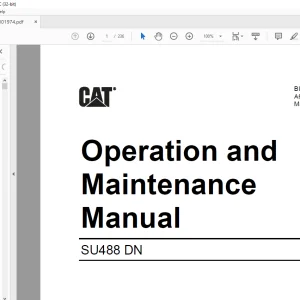 Cat SU488 DN Operation & Maintenance Manual BI001974 - PDF DOWNLOAD
