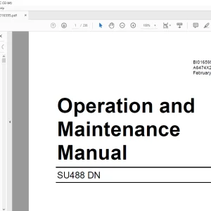 Cat SU488 DN Operation & Maintenance Manual BI016595 - PDF DOWNLOAD