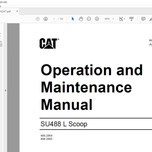 Cat SU488 L Scoop Operation & Maintenance Manual A6474X433 - PDF DOWNLOAD