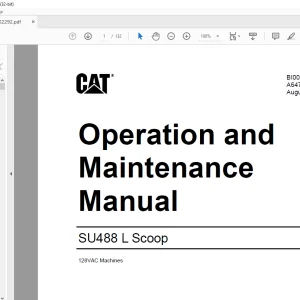 Cat SU488 L Scoop Operation & Maintenance Manual BI002292 - PDF DOWNLOAD