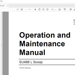 Cat SU488 L Scoop Operation & Maintenance Manual BI632505 - PDF DOWNLOAD