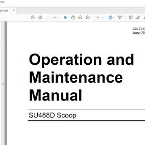 Cat SU488D Scoop Operation & Maintenance Manual BI001855 - PDF DOWNLOAD