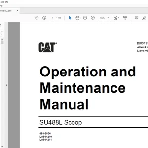 Cat SU488L Scoop Operation & Maintenance Manual BI001950 - PDF DOWNLOAD