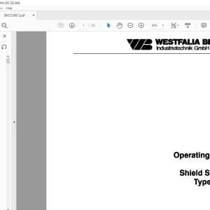 Cat Shield Support Type WS 1.7 Operating Manual BI633987 Vol 1 - PDF DOWNLOAD