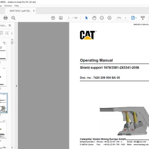 Cat Shield support 1676/3581-2X5341-2056 Operating Manual EM019521-0 - PDF DOWNLOAD