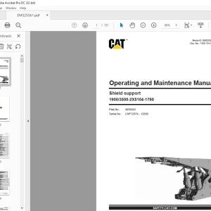 Cat Shield support 1900/3500-2X5104-1760 Operating & Maintenance Manual PN 4835843 - PDF DOWNLOAD