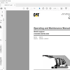 Cat Shield support 2100/3800-2X6760-2050 Operating & Maintenance Manual - PDF DOWNLOAD
