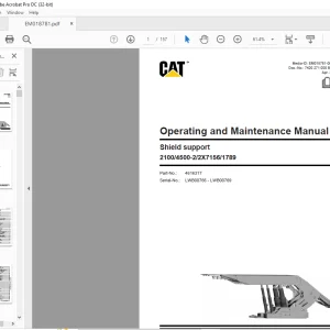 Cat Shield support 2100/4500-2/2X7156/1789 Operating & Maintenance Manual PN 4616317 - PDF DOWNLOAD