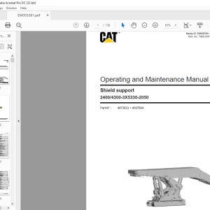 Cat Shield support 2400/4300-3X5330-2050 Operating & Maintenance Manual Part-N°. 4473033 + 4597004 - PDF DOWNLOAD