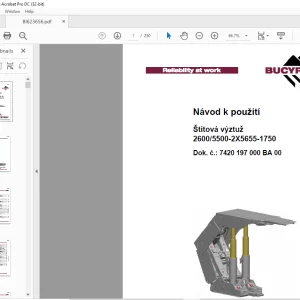 Cat Štítová výztuž 26005500-2X5655-1750 Návod k použití BI623656 - PDF DOWNLOAD (Czech)