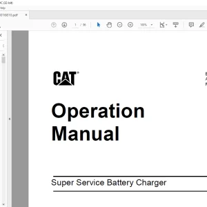 Cat Super Service Battery Charger Operation Manual BI016810 - PDF DOWNLOAD
