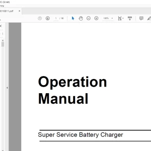 Cat Super Service Battery Charger Operation Manual BI016811 - PDF DOWNLOAD