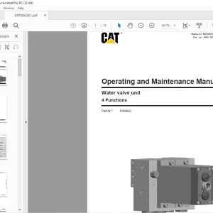 Cat Water valve unit 4 Functions Operating & Maintenance Manual PN 1509662 - PDF DOWNLOAD