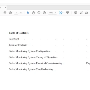 Cat X-4114 BRAKE MONITORING SYSTEM OPERATING INSTRUCTIONS MANUAL BI619720 - PDF DOWNLOAD