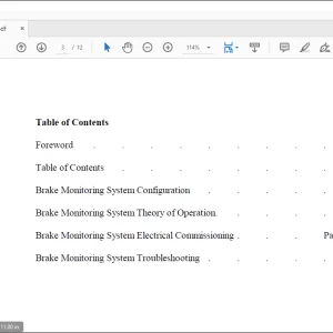 Cat X-4114 BRAKE MONITORING SYSTEM OPERATING INSTRUCTIONS MANUAL BI619933  - PDF DOWNLOAD