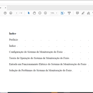 Cat X-4114 SISTEMA DE MONITORAÇÃO DO FREIO INSTRUÇÕES DE OPERAÇÃO - PDF DOWNLOAD (Portuguese)