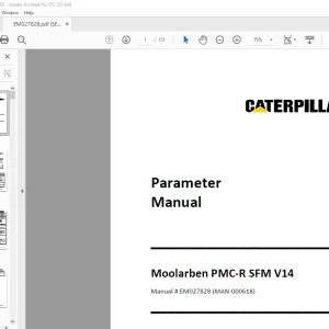 Caterpillar Moolarben PMC-R SFM V14 Parameter Manual EM027828 (MAN-000618) - PDF DOWNLOAD