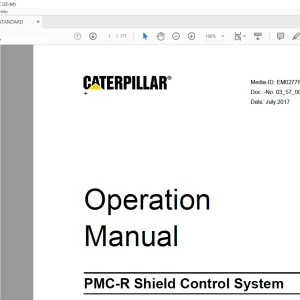 Caterpillar PMC-R Shield Control System Operation Manual - PDF DOWNLOAD