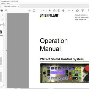Caterpillar PMC-R Shield Control System Operation Manual EM028434-1 - PDF DOWNLOAD