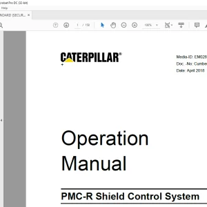 Caterpillar PMC-R Shield Control System Operation Manual EM028752 - PDF DOWNLOAD