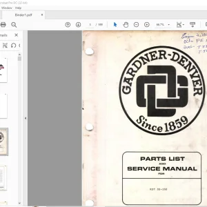 Gardner-Denver RDT 30-150 Operating Instruction Manual BI010264 - PDF DOWNLOAD