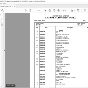 Grove Crane GHC130 Spare Parts Manual SN 130.5.205 - PDF DOWNLOAD