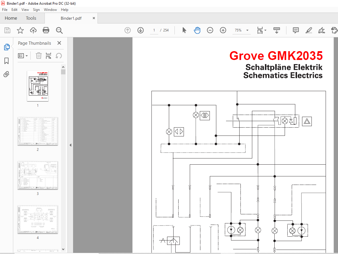 Grove Crane GMK 2035 Electrical Schematic Manual - PDF DOWNLOAD ...