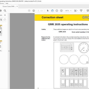 Grove Crane GMK 2035 Operating Instructions 2084916 - PDF DOWNLOAD