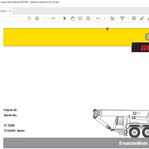 Grove Crane GMK 3050 Spare Parts Manual - PDF DOWNLOAD