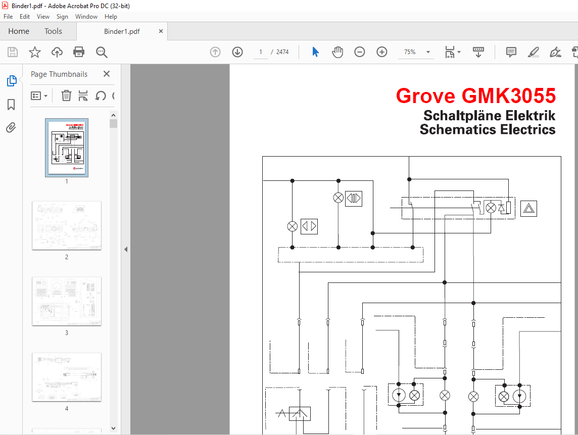 Grove Crane GMK 3055 Electrical Schematic Manual - PDF DOWNLOAD ...