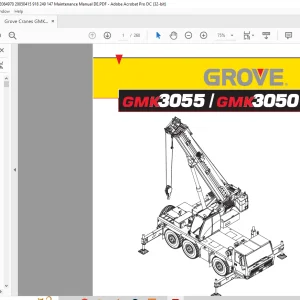 Grove Crane GMK 3055 GMK 3050-1 Wartungsanleitung 2084970 - PDF DOWNLOAD (German)