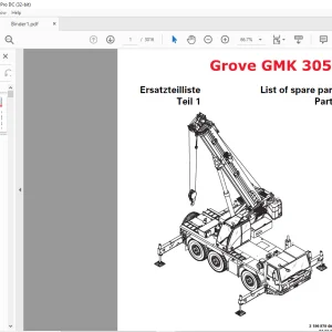 Grove Crane GMK 3055 Spare Parts Manual 3196979 - PDF DOWNLOAD