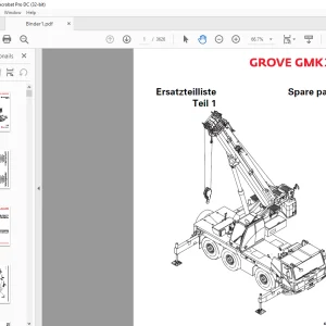 Grove Crane GMK 3060 Spare Parts Manual - PDF DOWNLOAD