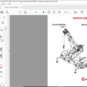 Grove Crane GMK 3060 Spare Parts Manual 4169619 - PDF DOWNLOAD