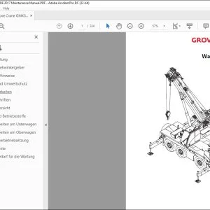 Grove Crane GMK 3060 Wartungsanleitung 3302573 - PDF DOWNLOAD (German)