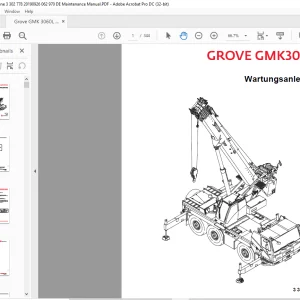 Grove Crane GMK 3060L Wartungsanleitung - PDF DOWNLOAD (German)
