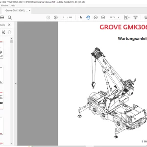 Grove Crane GMK 3060L Wartungsanleitung 3302778 - PDF DOWNLOAD (German)