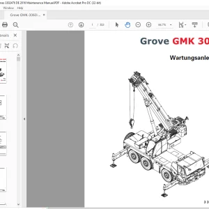 Grove Crane GMK 3060i Wartungsanleitung 3302476 DE - PDF DOWNLOAD (German)
