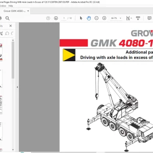 Grove Crane GMK 4080-1 Additional pages Driving with axle loads in excess of 12 t 3112387 - PDF DOWNLOAD
