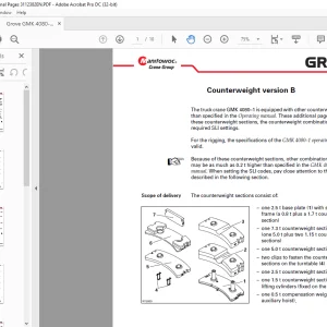 Grove Crane GMK 4080-1 Counterweight version B Manual 3112382 - PDF DOWNLOAD