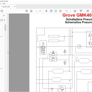 Grove Crane GMK 4080-1 Pneumatic Schematic Manual - PDF DOWNLOAD