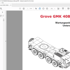 Grove Crane GMK 4080-1 Unterwagen Wartungsanleitung 3302371 - PDF DOWNLOAD (German)