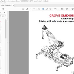 Grove Crane GMK 4080-2 Additional pages Driving with axle loads in excess of 12 t 3302878 - PDF DOWNLOAD