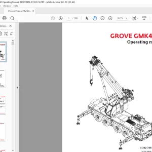 Grove Crane GMK 4090 Operating Manual 3302736 - PDF DOWNLOAD
