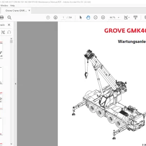 Grove Crane GMK 4090 Wartungsanleitung 3302648 - PDF DOWNLOAD (German)