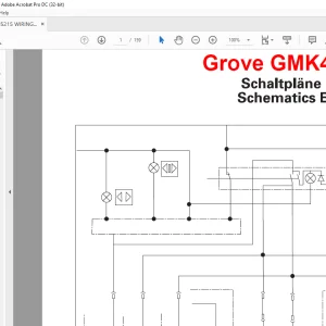 Grove Crane GMK 4100-L Electrical Schematic Manual 41005215 - PDF DOWNLOAD