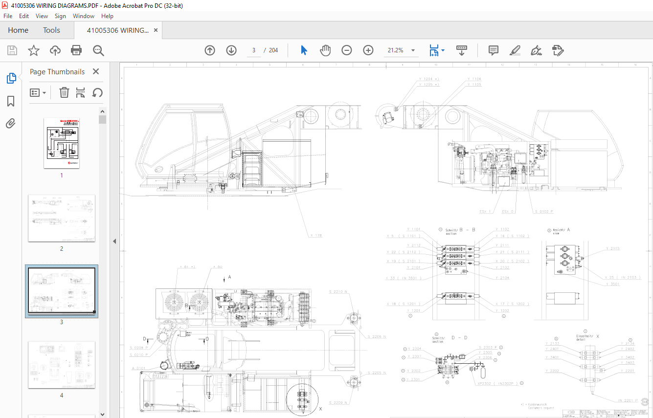 Grove Crane GMK 4100-L Electrical Schematic Manual 41005306 - PDF ...